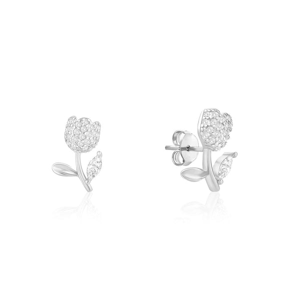Floral Studs CZ Earrings
