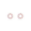 CZ Circle Stud Earrings