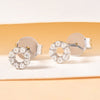 CZ Circle Stud Earrings