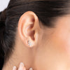 Floral CZ Stud Earrings