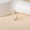 Solitaire Embrace Silver Ring