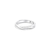 Twist Band Plain Silver Ring