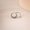 Pearl Oxidized Nose Pin
