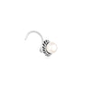 Pearl Oxidized Nose Pin
