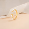 Pearl Crown Open Ring