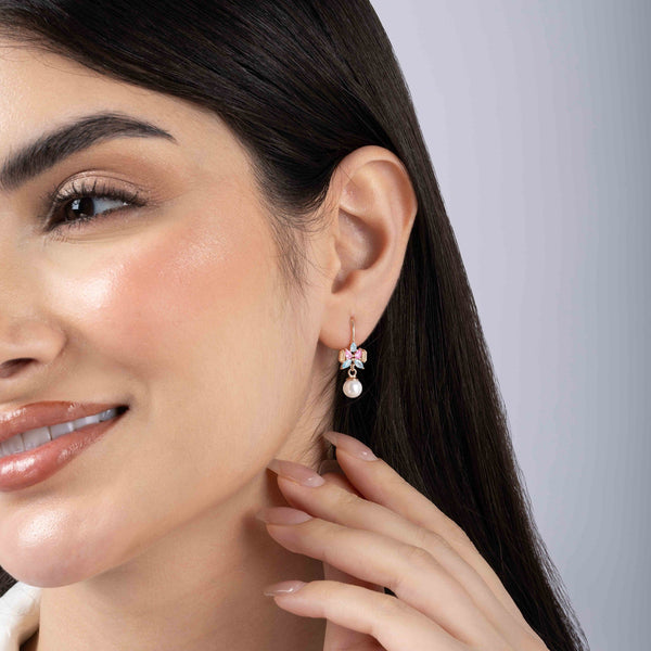 Pearl Drop Beads Earrings
