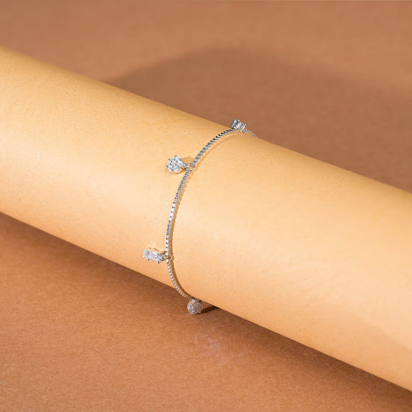 Stone Bead Charm Bracelet