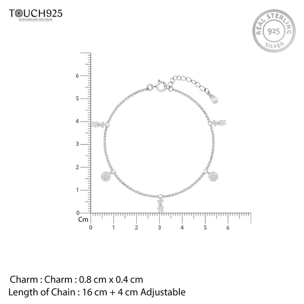 Stone Bead Charm Bracelet
