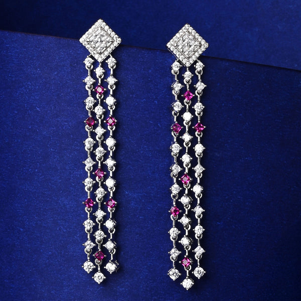 Silver Cascade Earrings