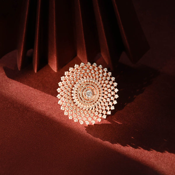 Radiant Circular Stone Ring