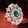 Emerald Sparkle Statement Ring