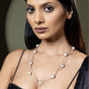Layered Beaded Silver Necklace