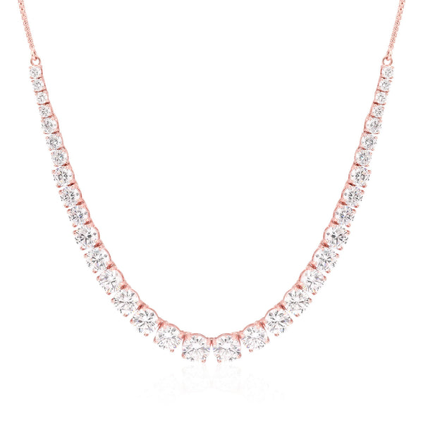 Classic Tennis Silver Necklace Set