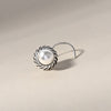 Pearl Oxidized Nose Pin